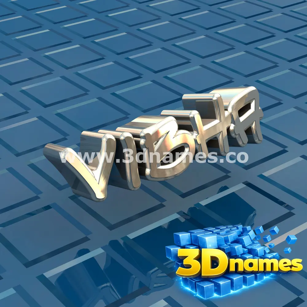 vibha in Blue Bling style - 3D name wallpaper