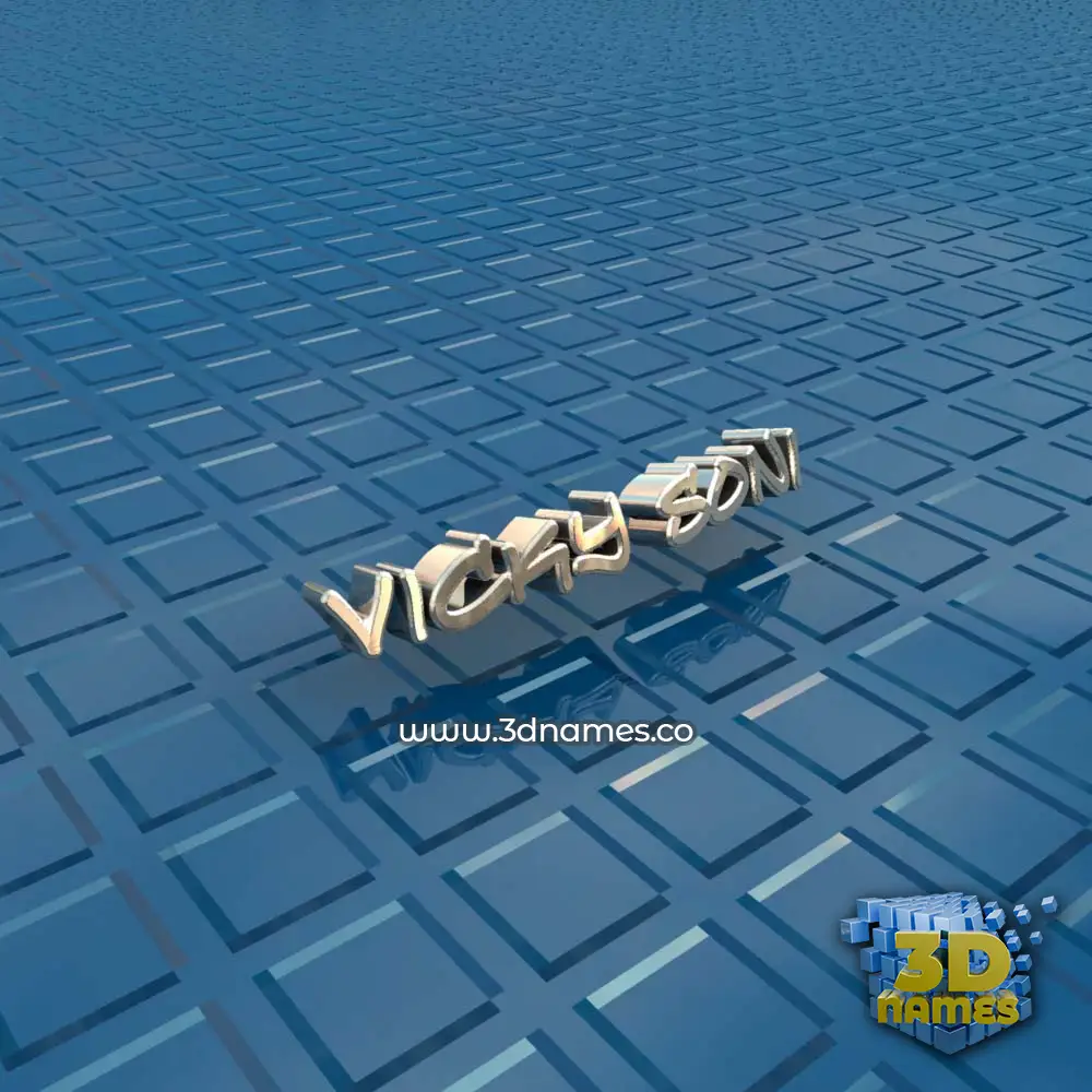 vicky soni in Blue Bling style - 3D name wallpaper