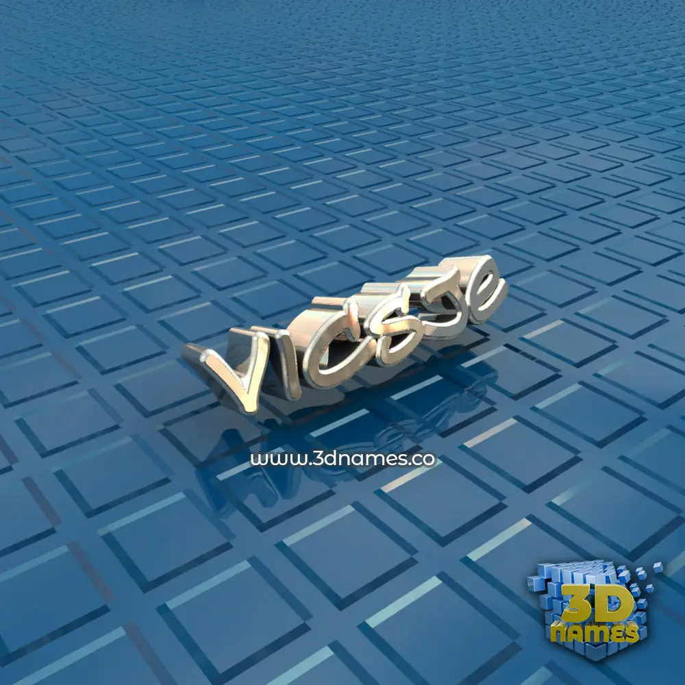 vicsje in Blue Bling style - 3D name wallpaper