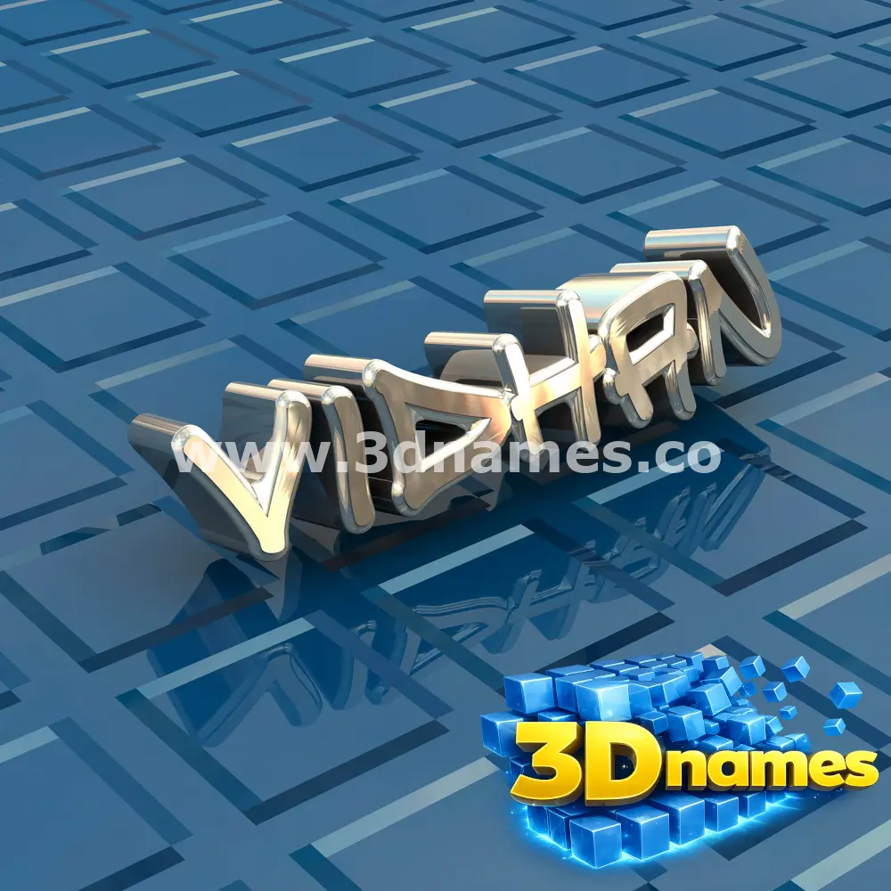 vidhan in Blue Bling style - 3D name wallpaper