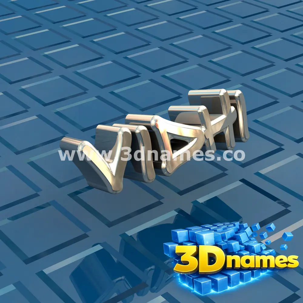 vidhi in Blue Bling style - 3D name wallpaper