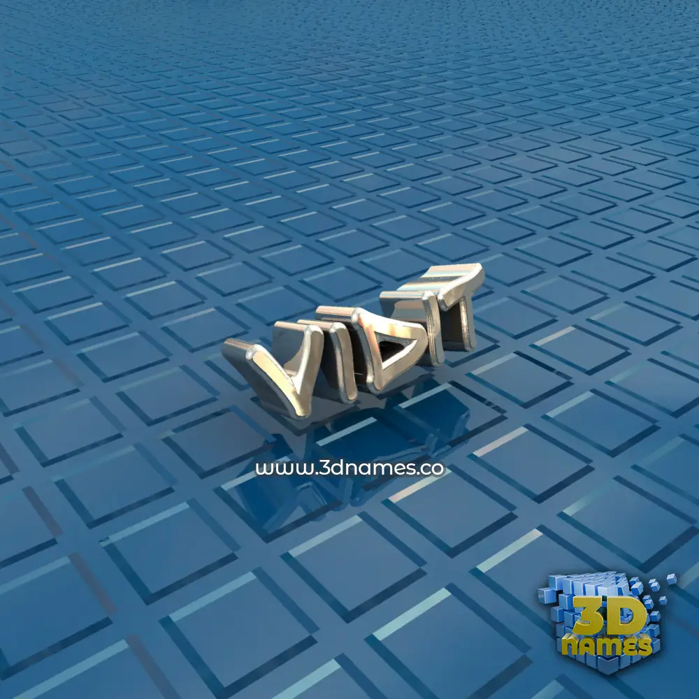 vidit in Blue Bling style - 3D name wallpaper