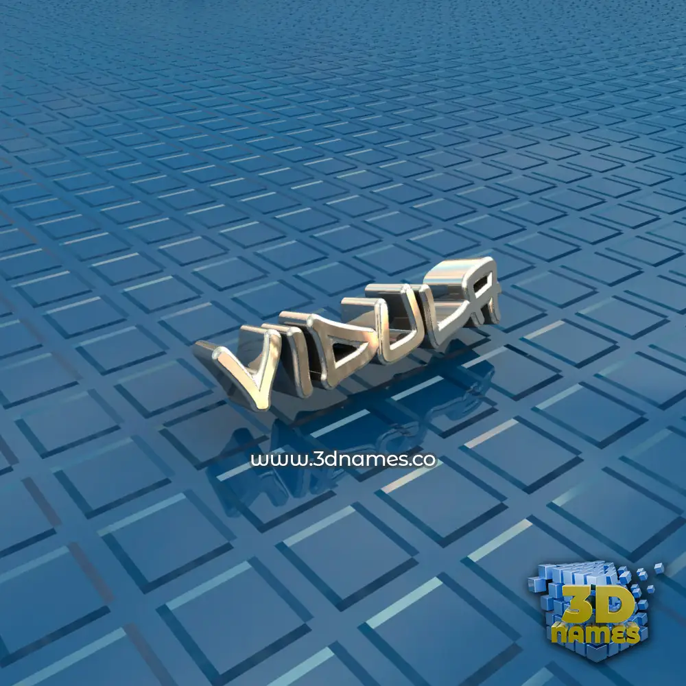 vidula in Blue Bling style - 3D name wallpaper