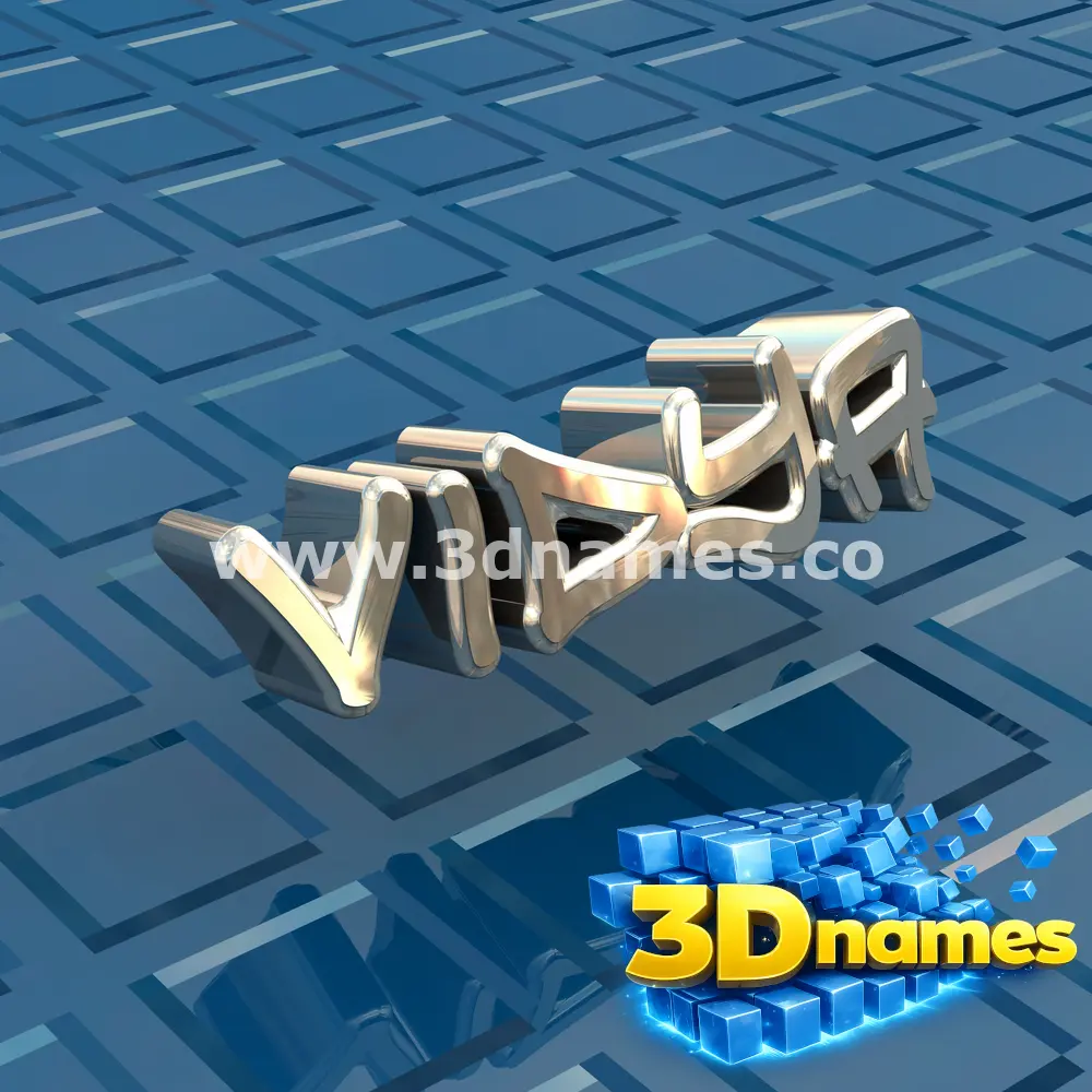 vidya in Blue Bling style - 3D name wallpaper