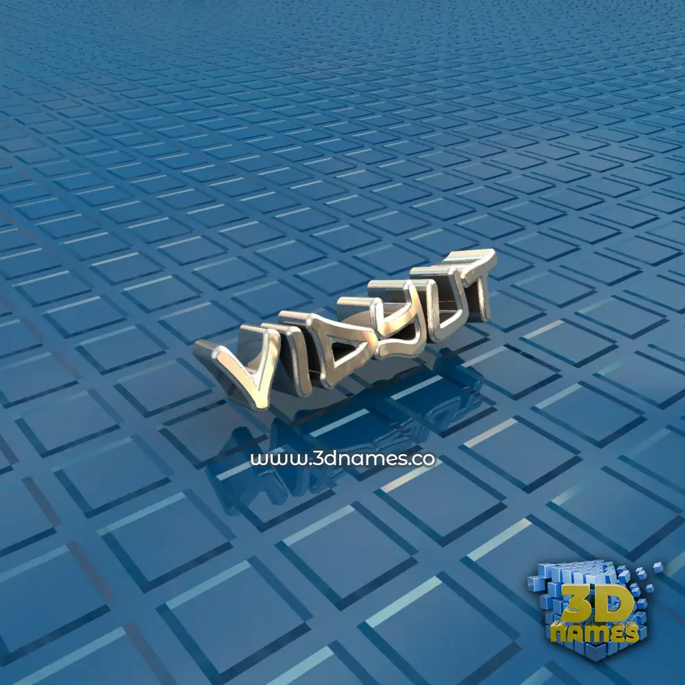 vidyut in Blue Bling style - 3D name wallpaper