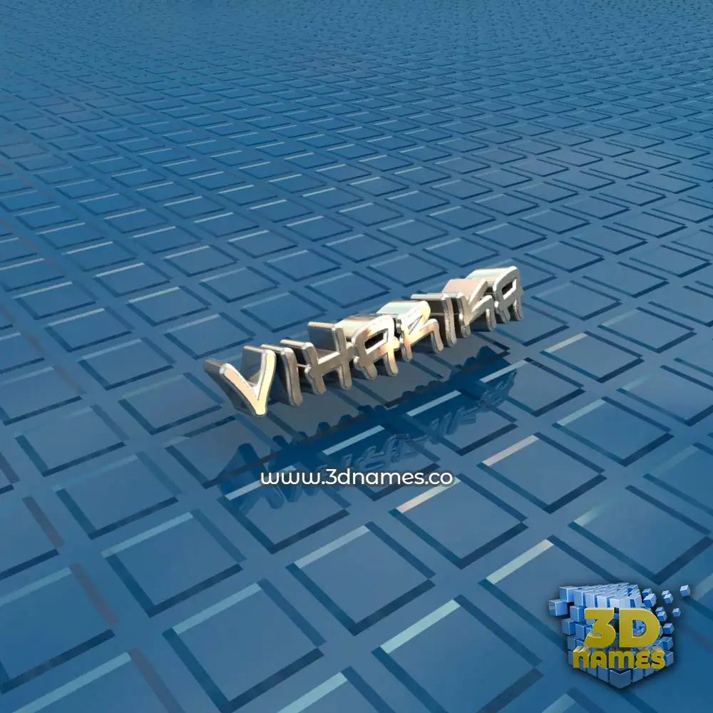 viharika in Blue Bling style - 3D name wallpaper