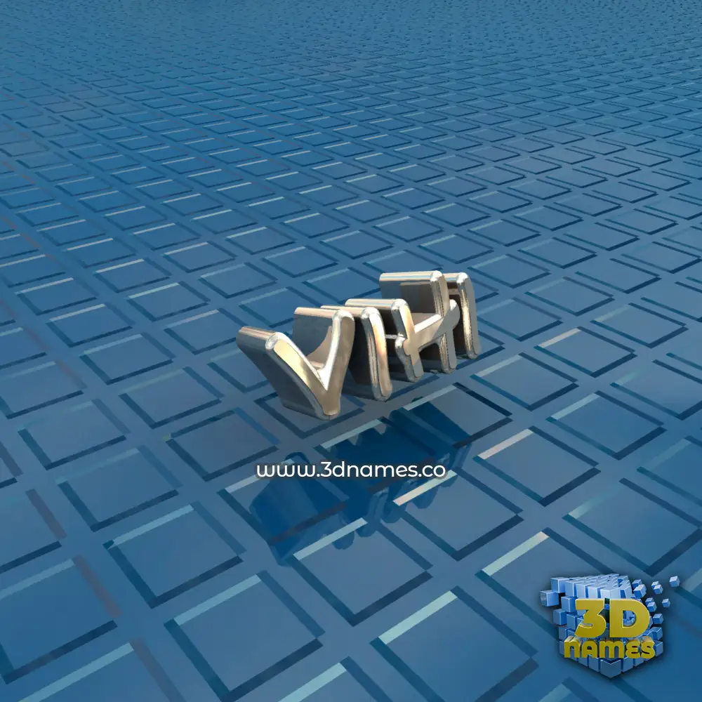 vihi in Blue Bling style - 3D name wallpaper