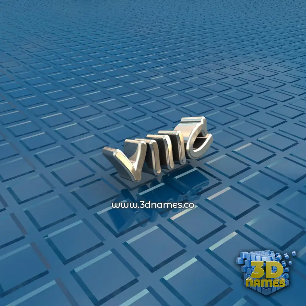 viiic in Blue Bling style - 3D name wallpaper