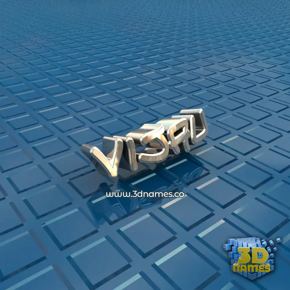 vijau in Blue Bling style - 3D name wallpaper
