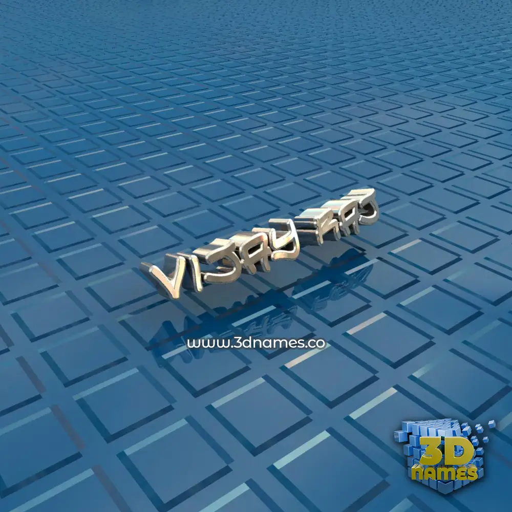 vijay raj in Blue Bling style - 3D name wallpaper