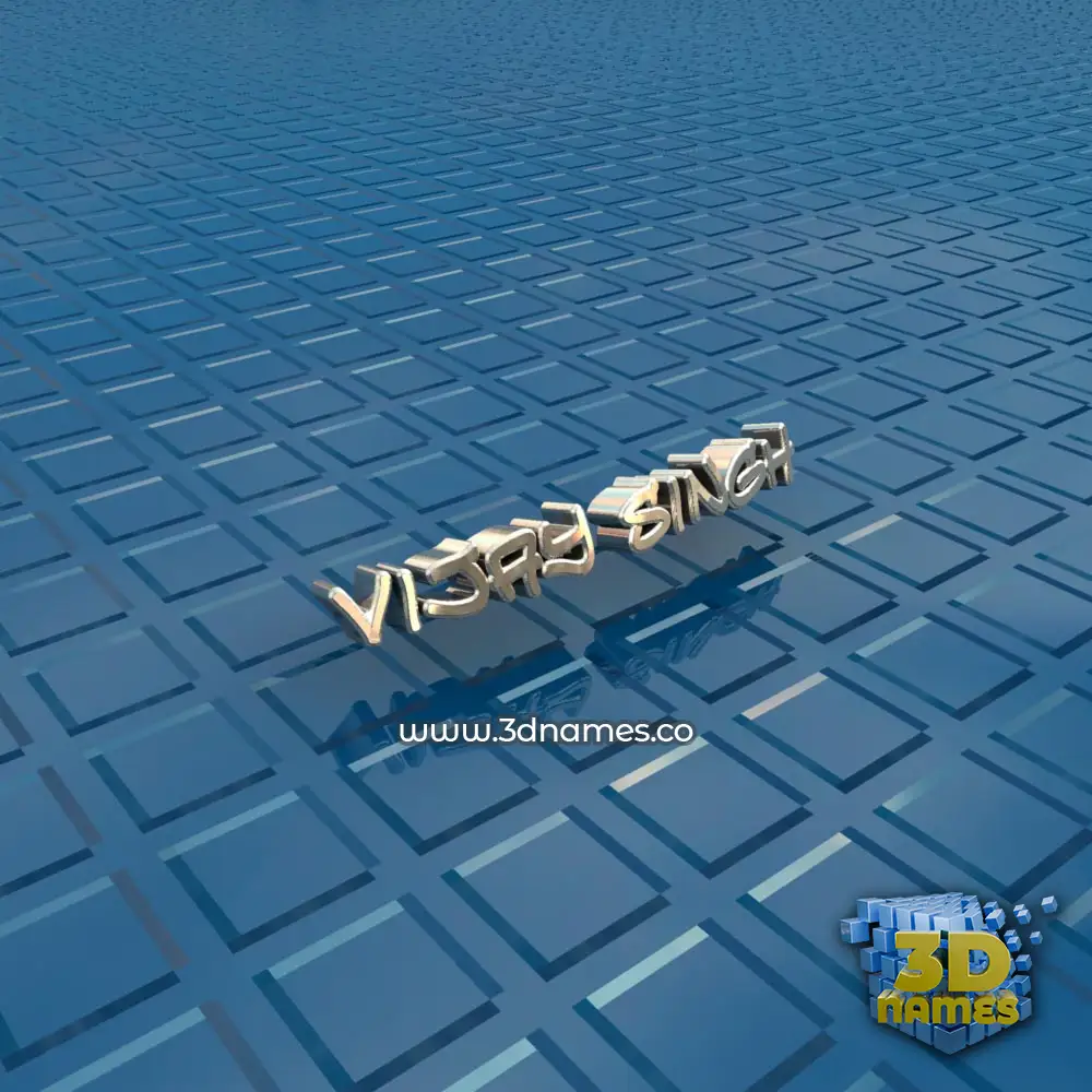 vijay singh in Blue Bling style - 3D name wallpaper