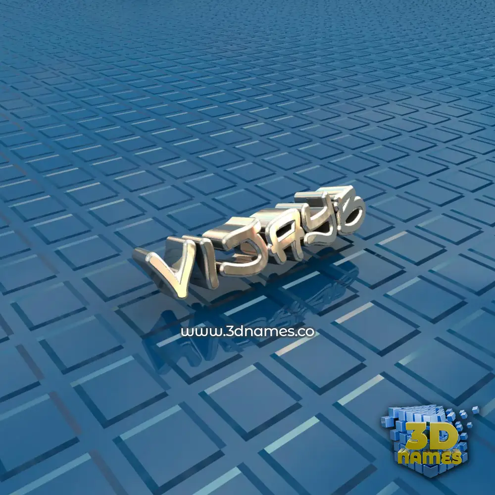 vijayb in Blue Bling style - 3D name wallpaper