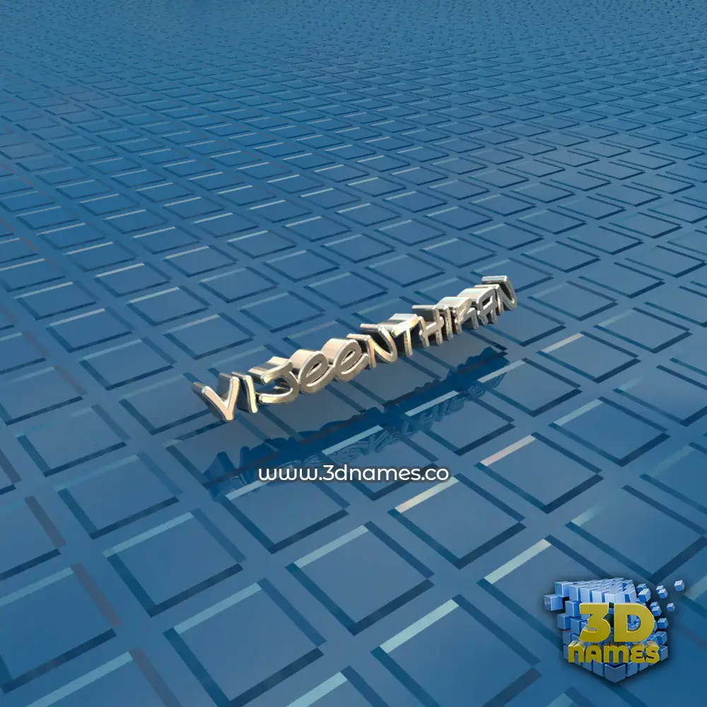 vijeenthiran in Blue Bling style - 3D name wallpaper