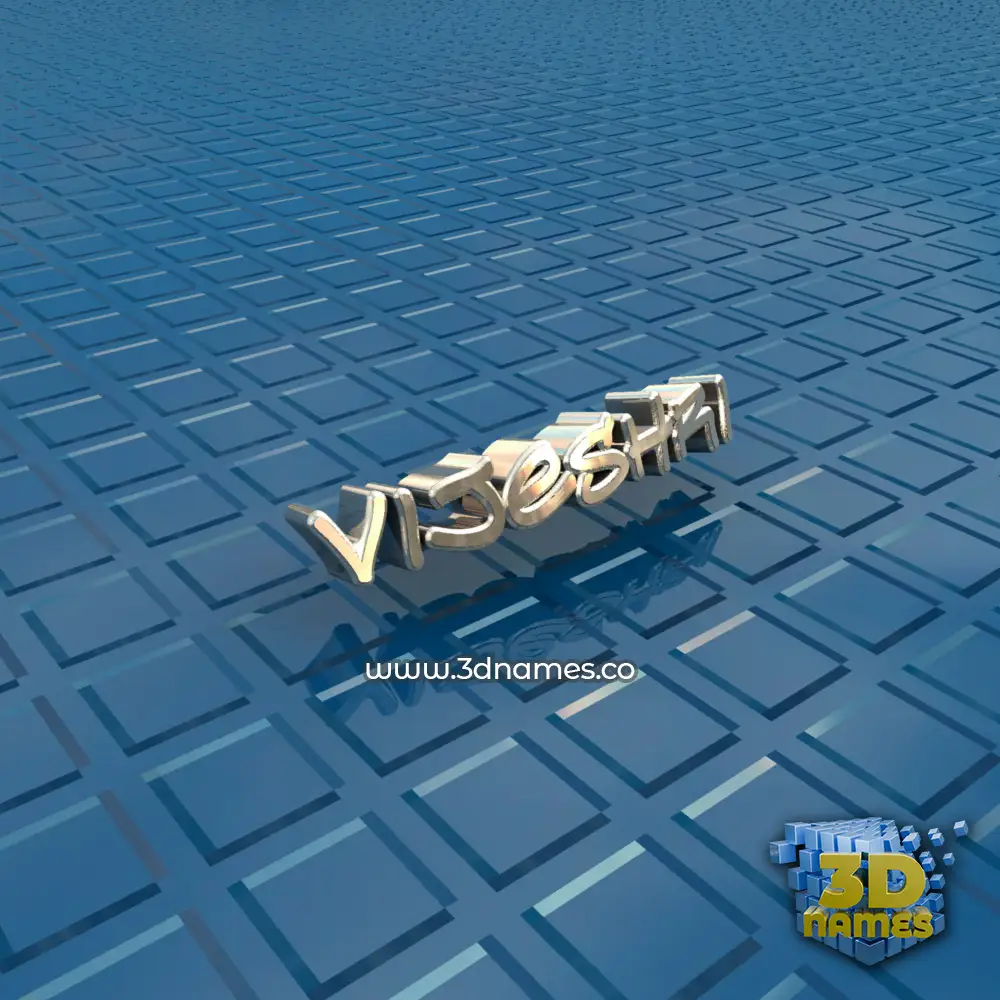 vijeshri in Blue Bling style - 3D name wallpaper