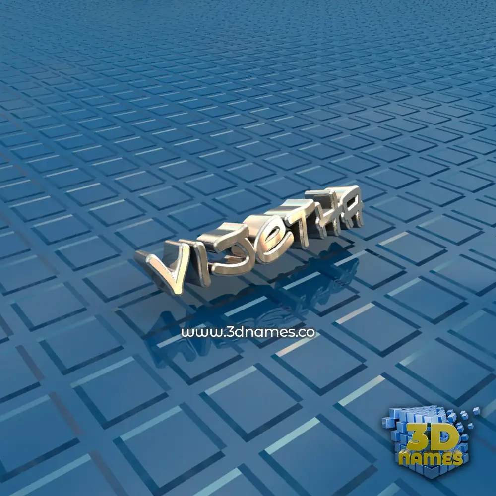 vijetha in Blue Bling style - 3D name wallpaper