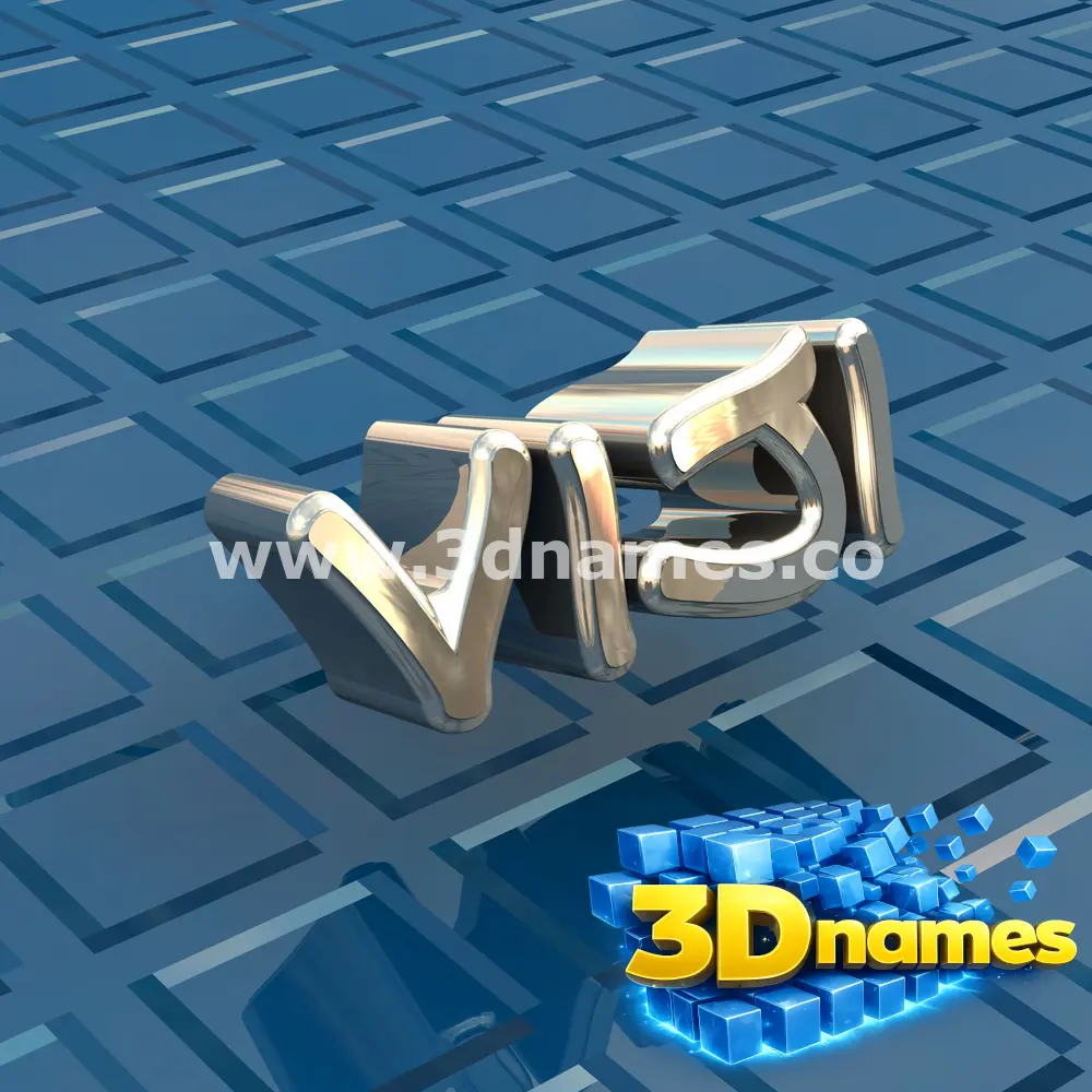 viji in Blue Bling style - 3D name wallpaper