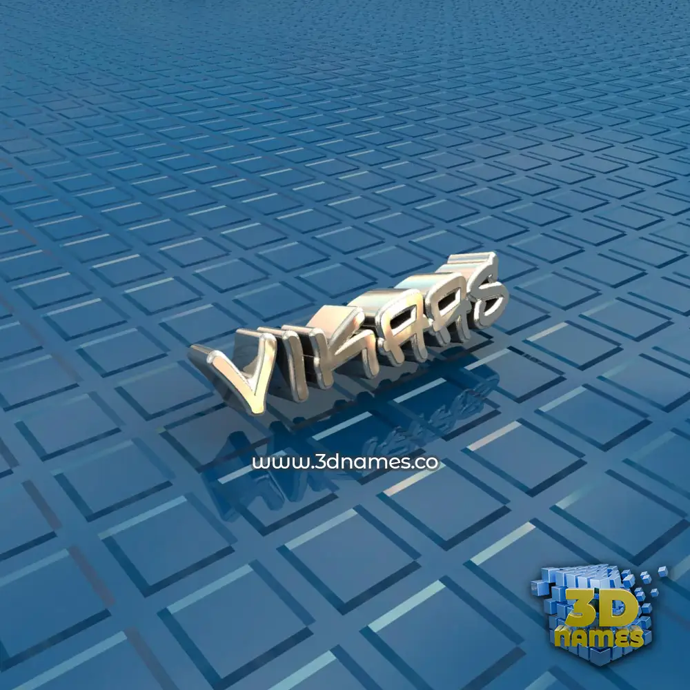 vikaas in Blue Bling style - 3D name wallpaper
