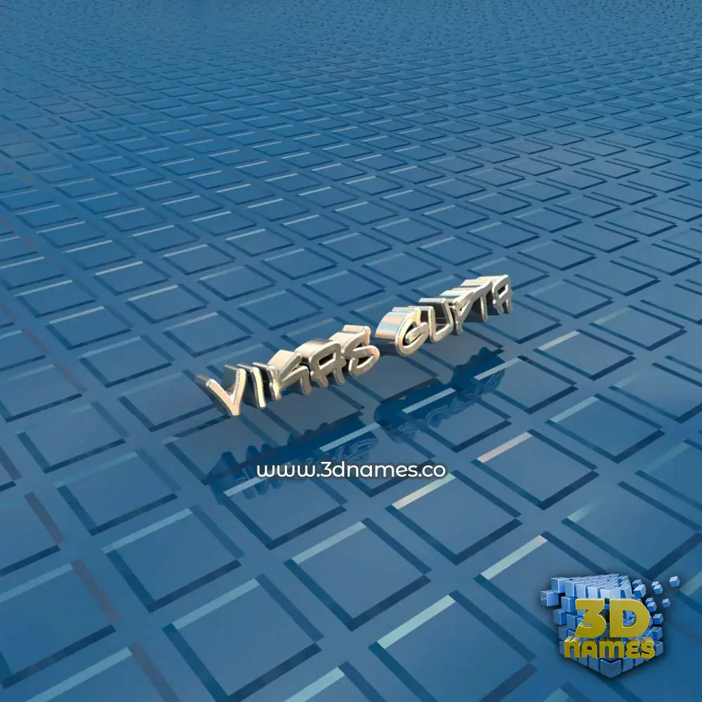 vikas gupta in Blue Bling style - 3D name wallpaper