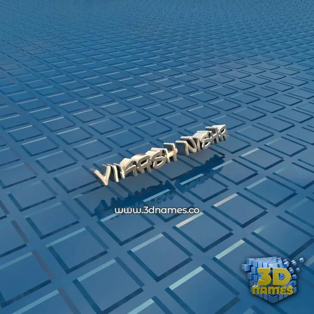 vikash nisha in Blue Bling style - 3D name wallpaper