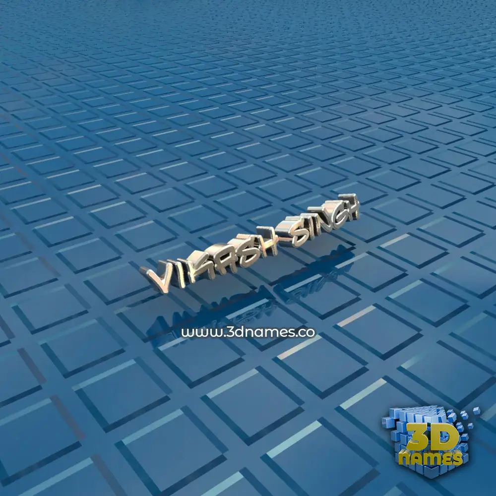 vikash singh in Blue Bling style - 3D name wallpaper