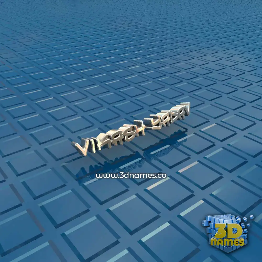 vikash yadav in Blue Bling style - 3D name wallpaper