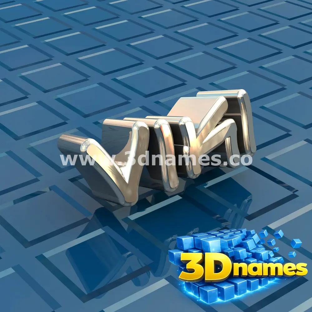 viki in Blue Bling style - 3D name wallpaper