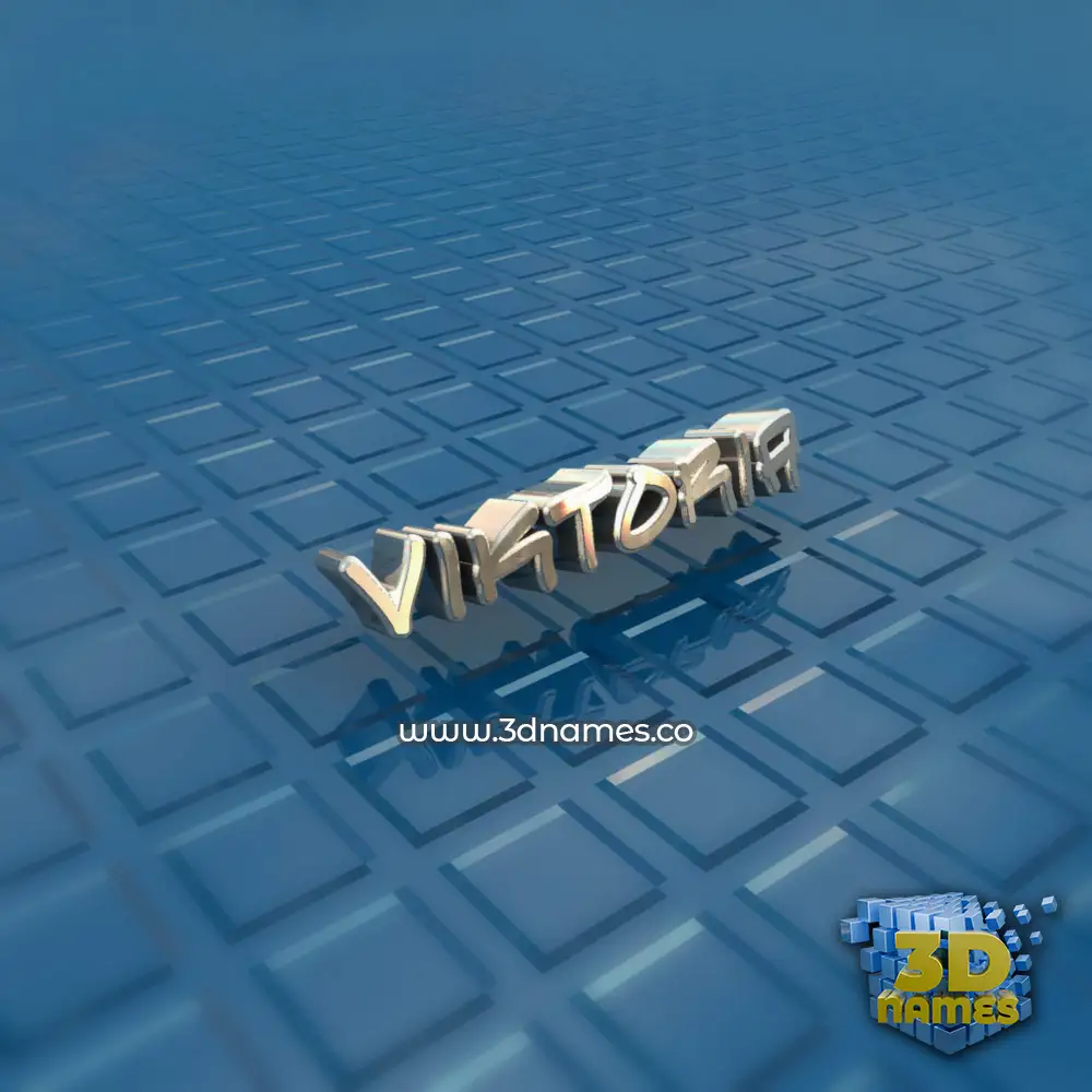 viktoria in Blue Bling style - 3D name wallpaper