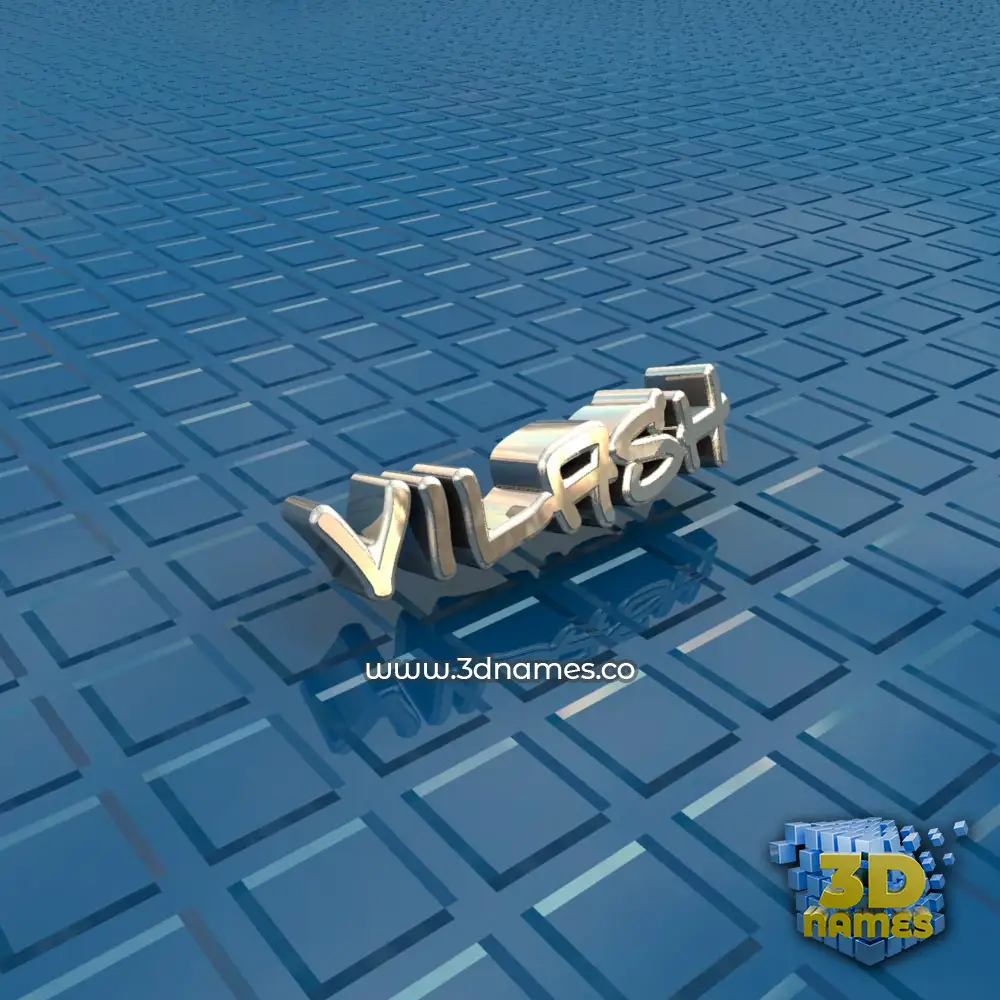 vilash in Blue Bling style - 3D name wallpaper