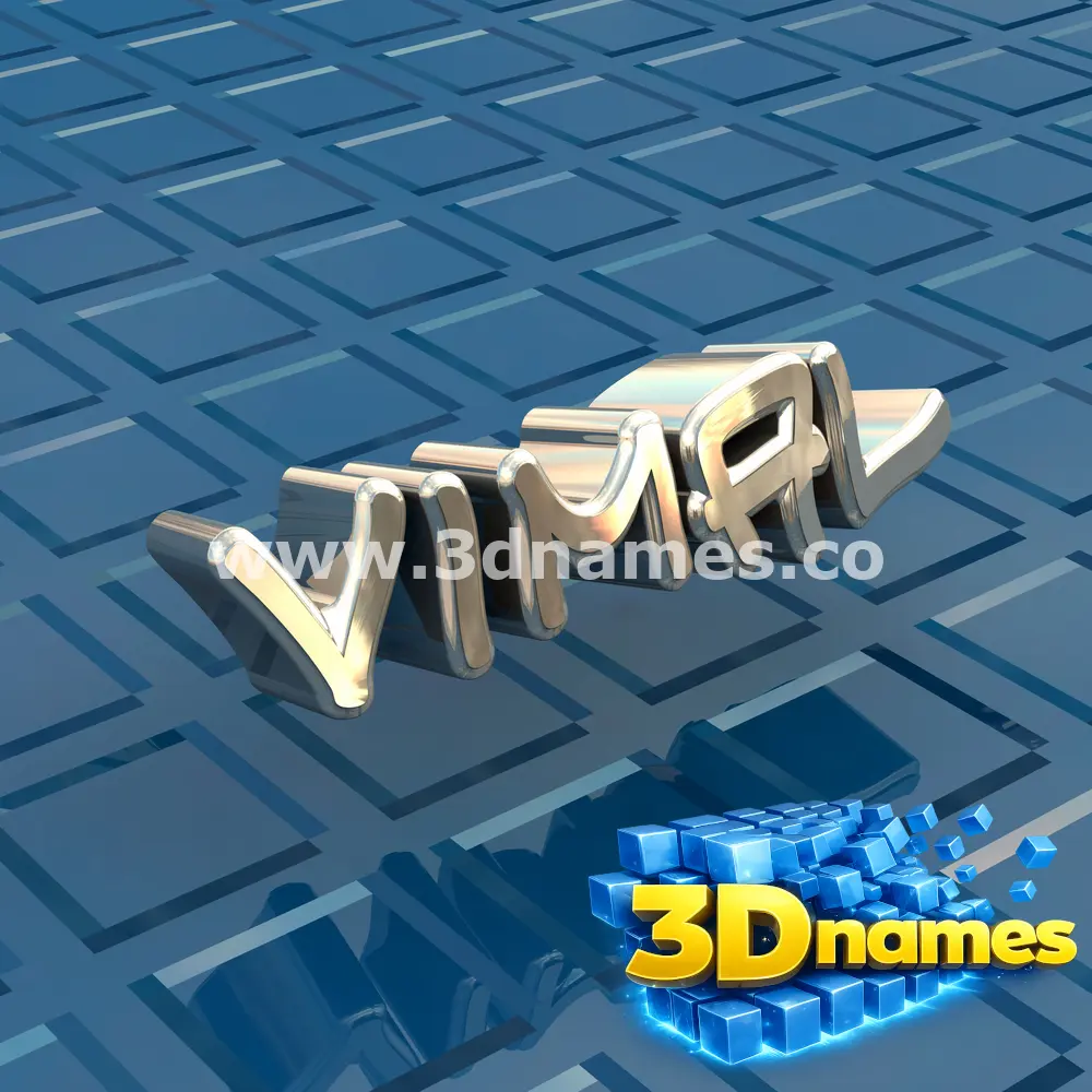 vimal in Blue Bling style - 3D name wallpaper
