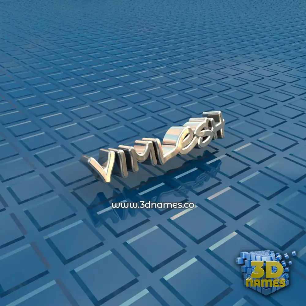 vimlesh in Blue Bling style - 3D name wallpaper
