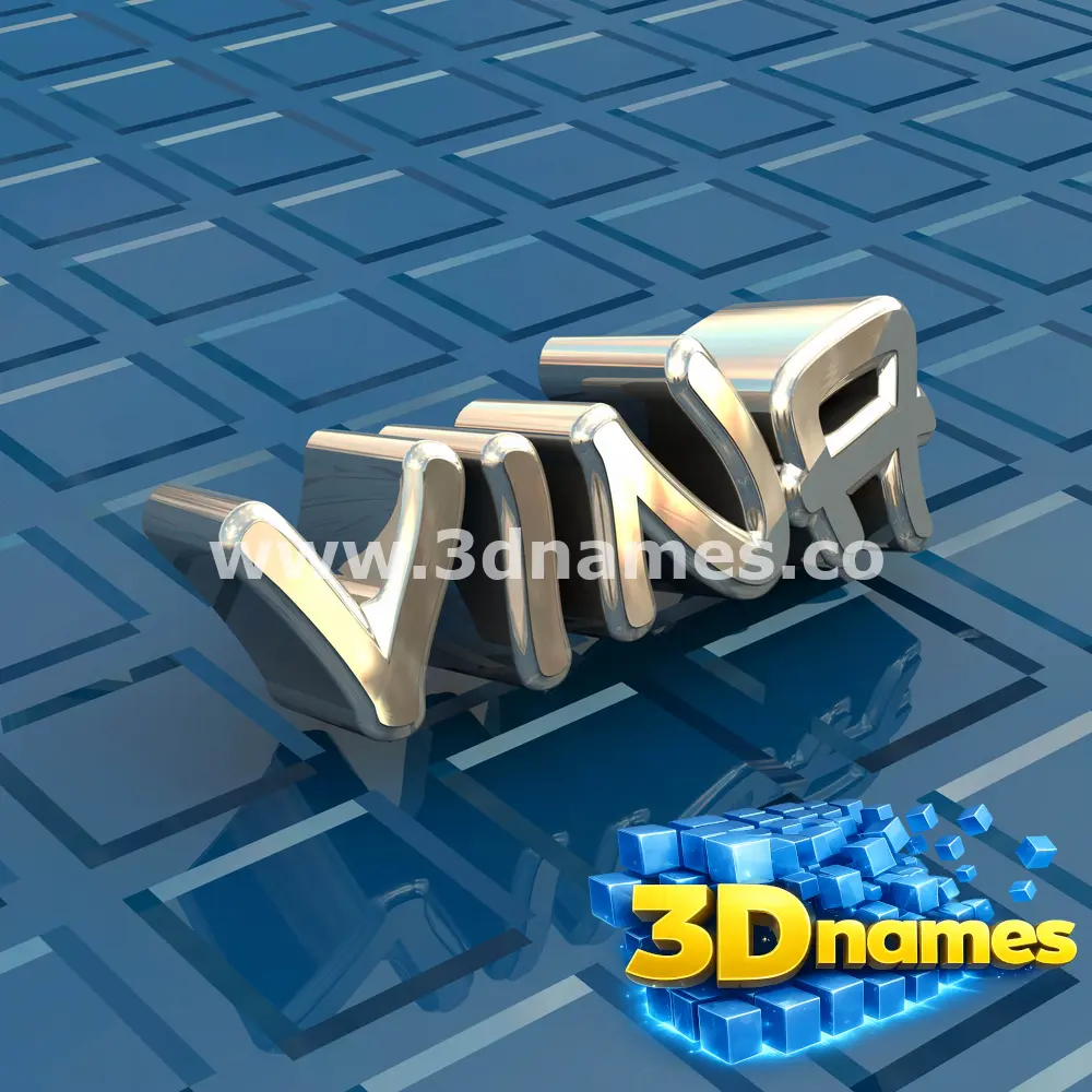 vina in Blue Bling style - 3D name wallpaper