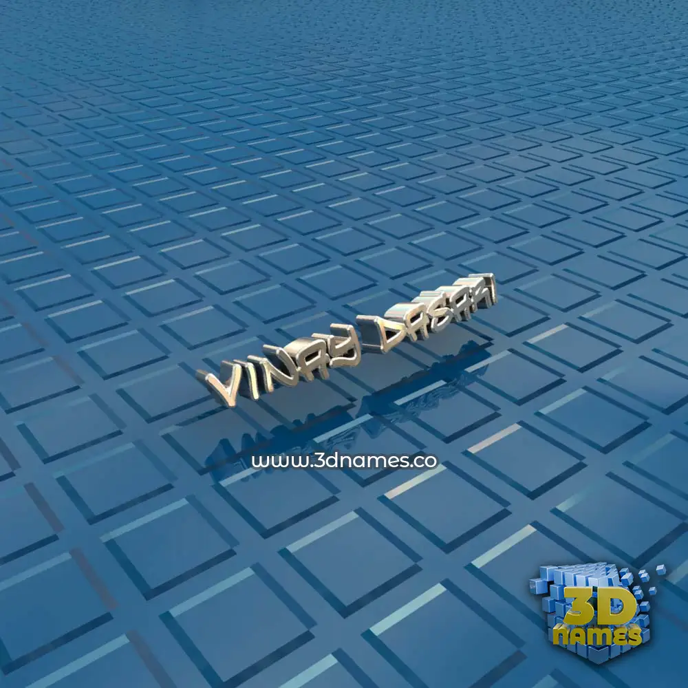 vinay dasari in Blue Bling style - 3D name wallpaper