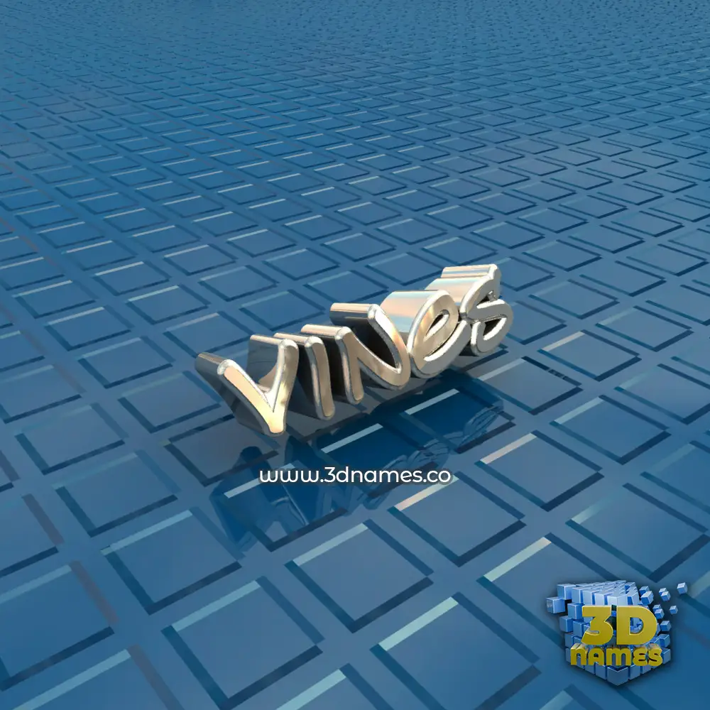 vines in Blue Bling style - 3D name wallpaper