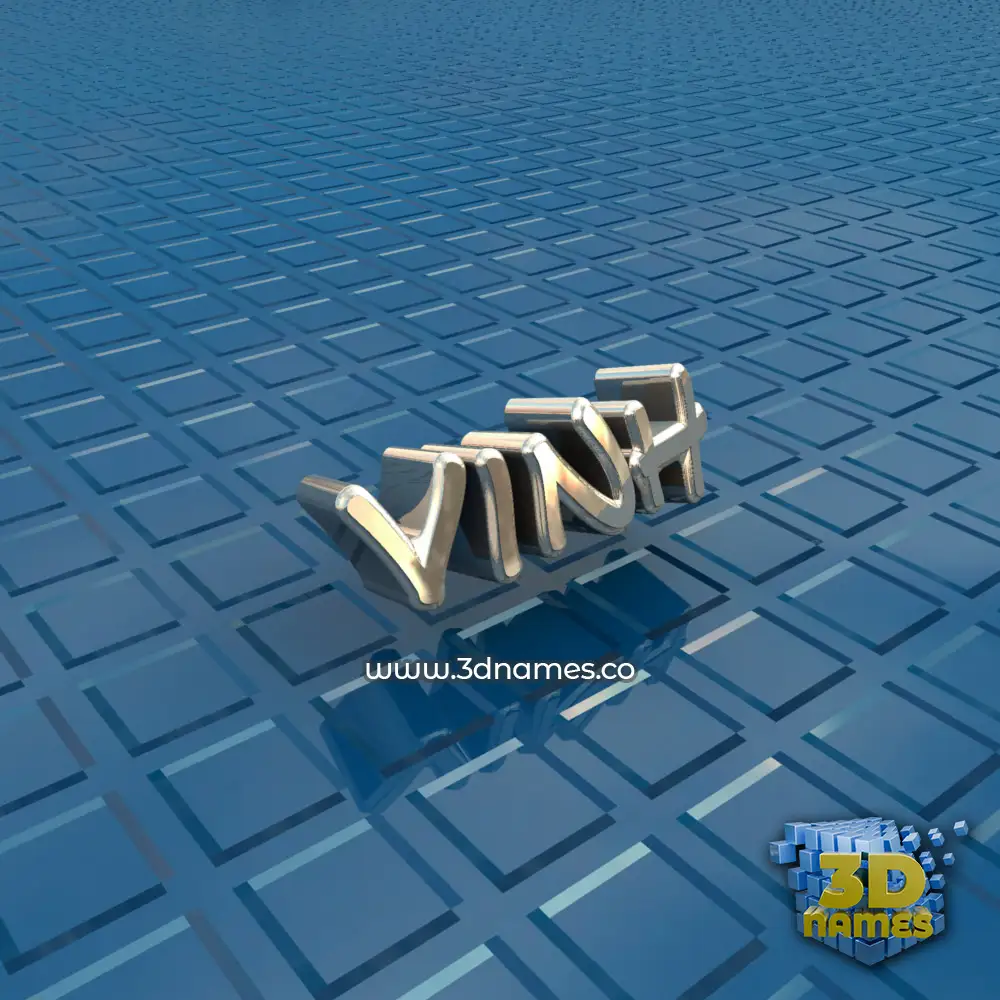 vinh in Blue Bling style - 3D name wallpaper
