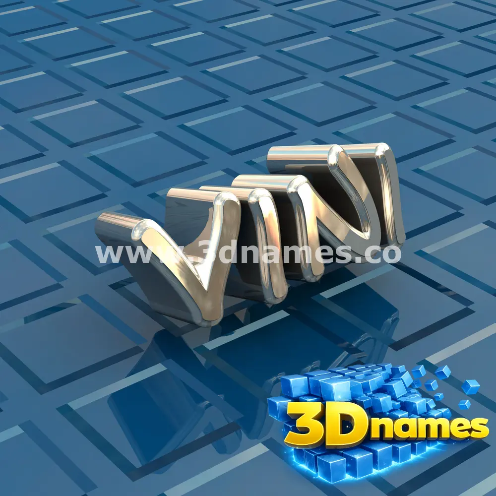 vini in Blue Bling style - 3D name wallpaper