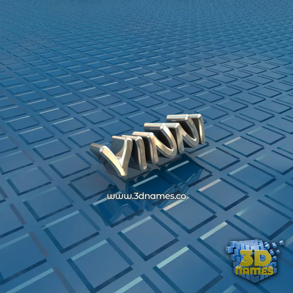 vinni in Blue Bling style - 3D name wallpaper