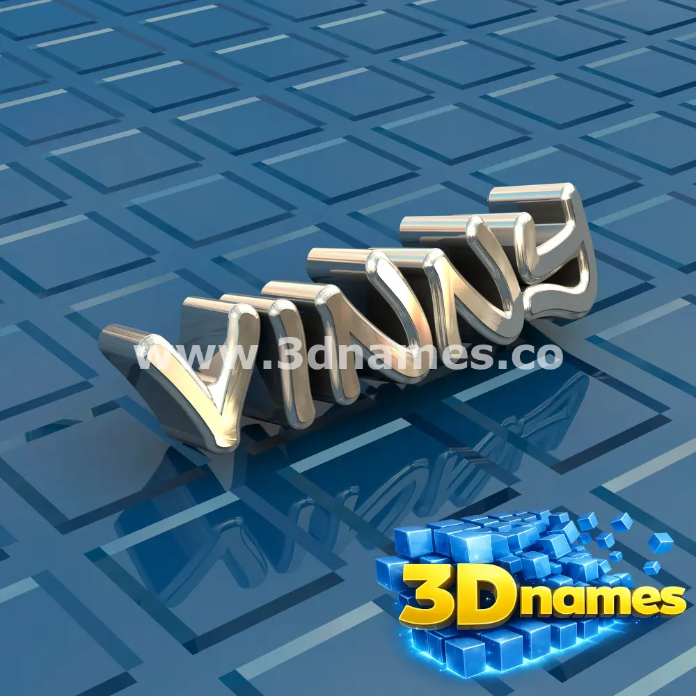 vinny in Blue Bling style - 3D name wallpaper