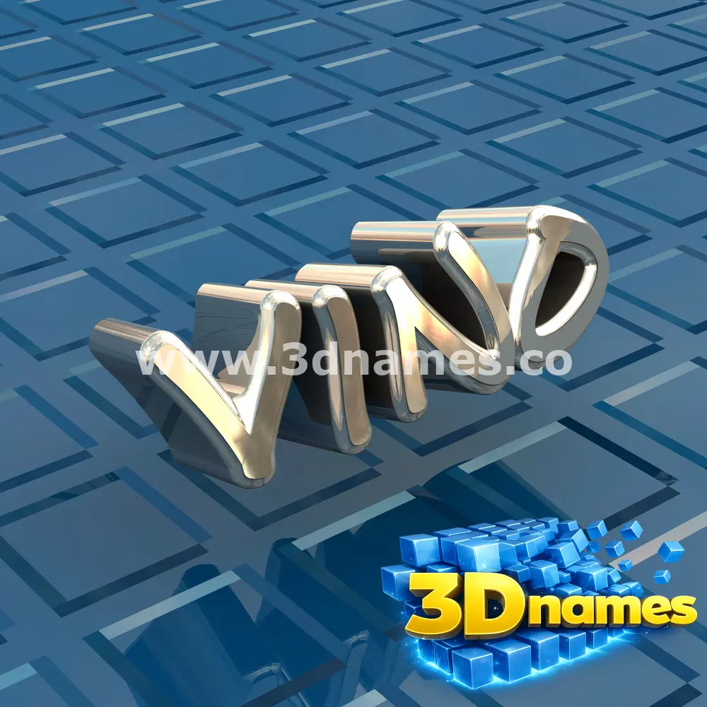 vino in Blue Bling style - 3D name wallpaper