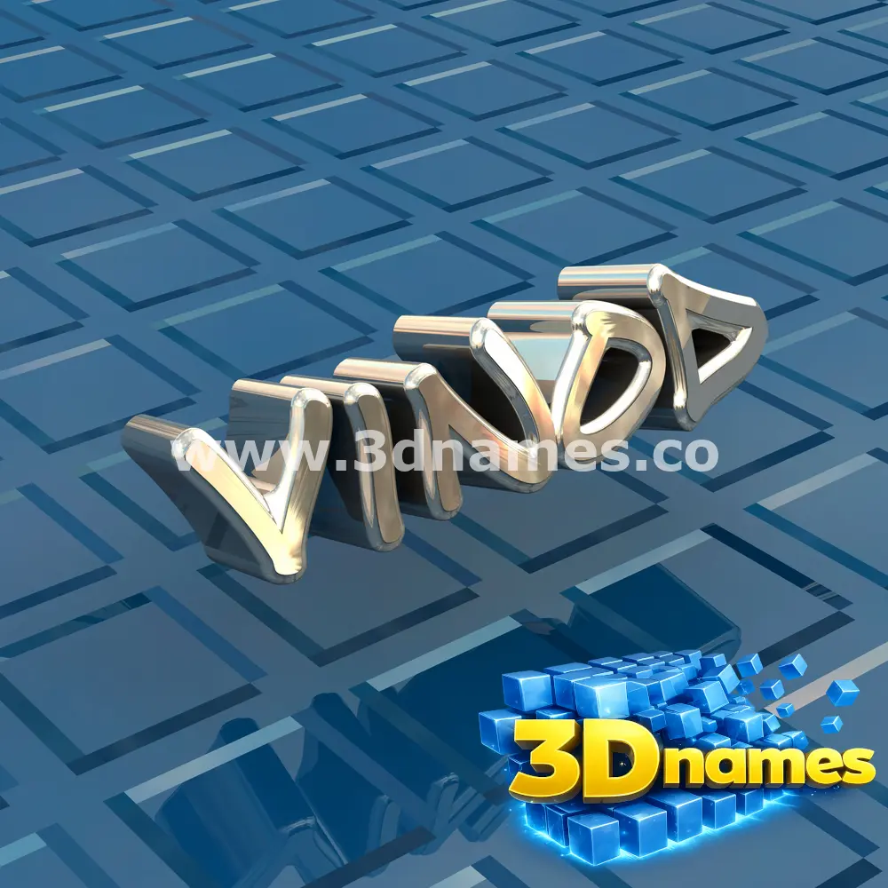 vinod in Blue Bling style - 3D name wallpaper