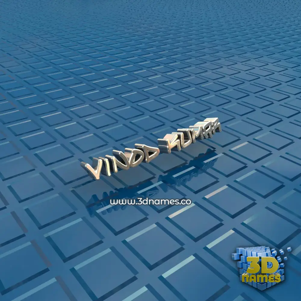 vinod kumar in Blue Bling style - 3D name wallpaper