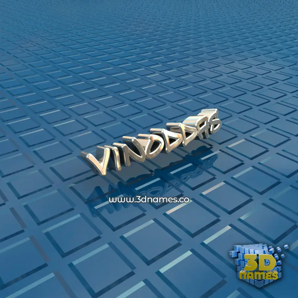 vinoddas in Blue Bling style - 3D name wallpaper