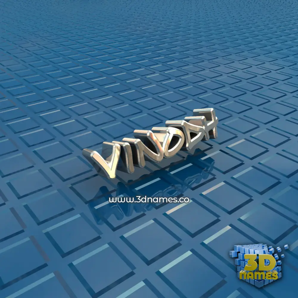 vinodh in Blue Bling style - 3D name wallpaper