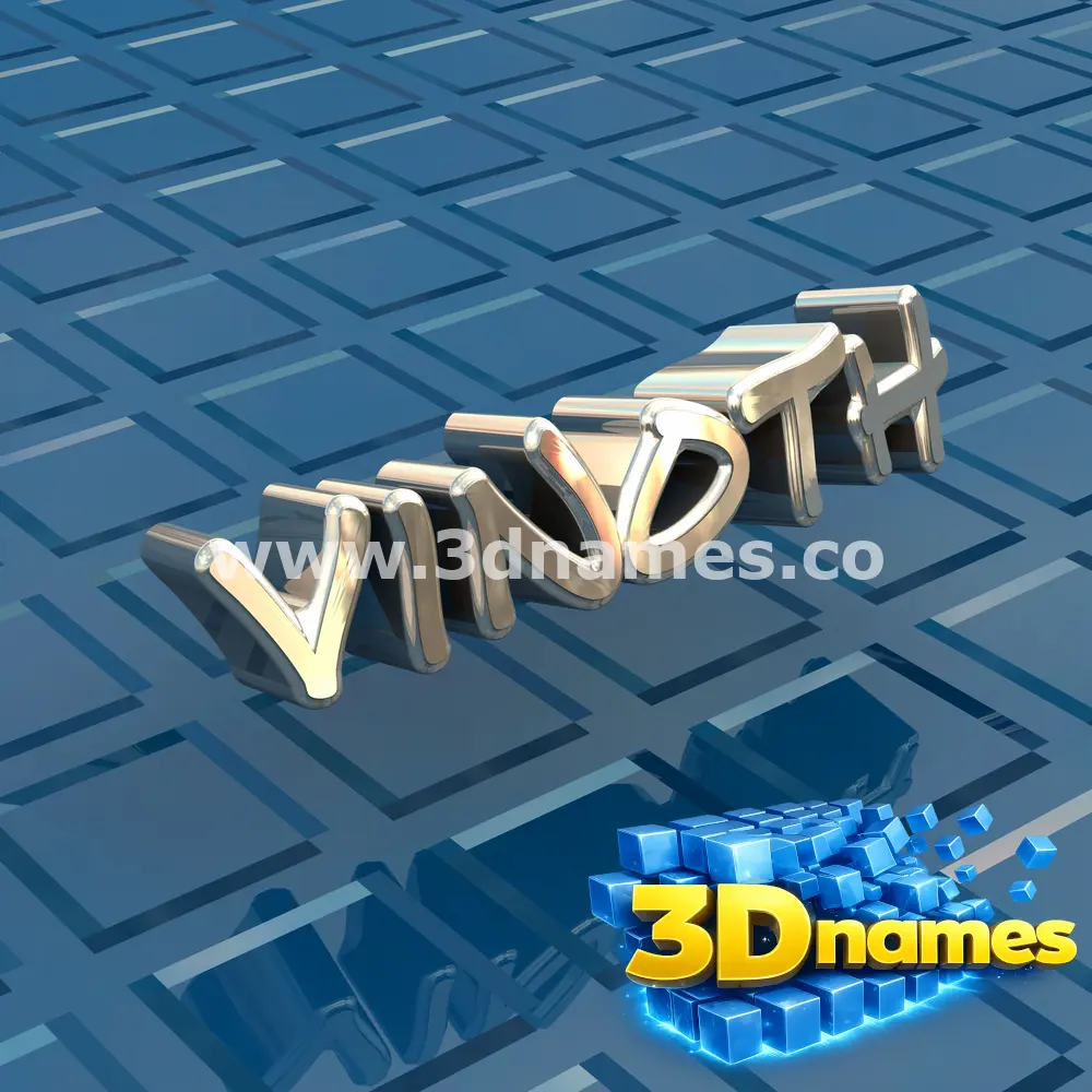 vinoth in Blue Bling style - 3D name wallpaper