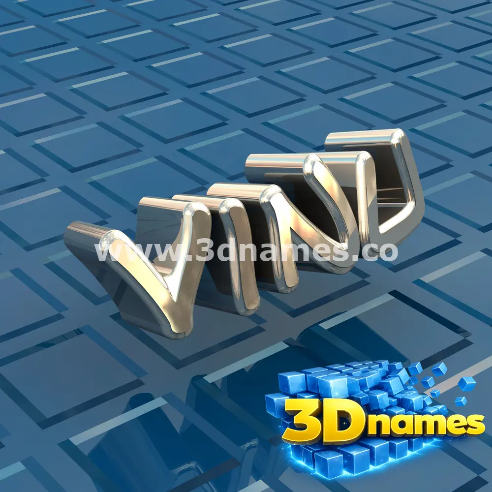 vinu in Blue Bling style - 3D name wallpaper