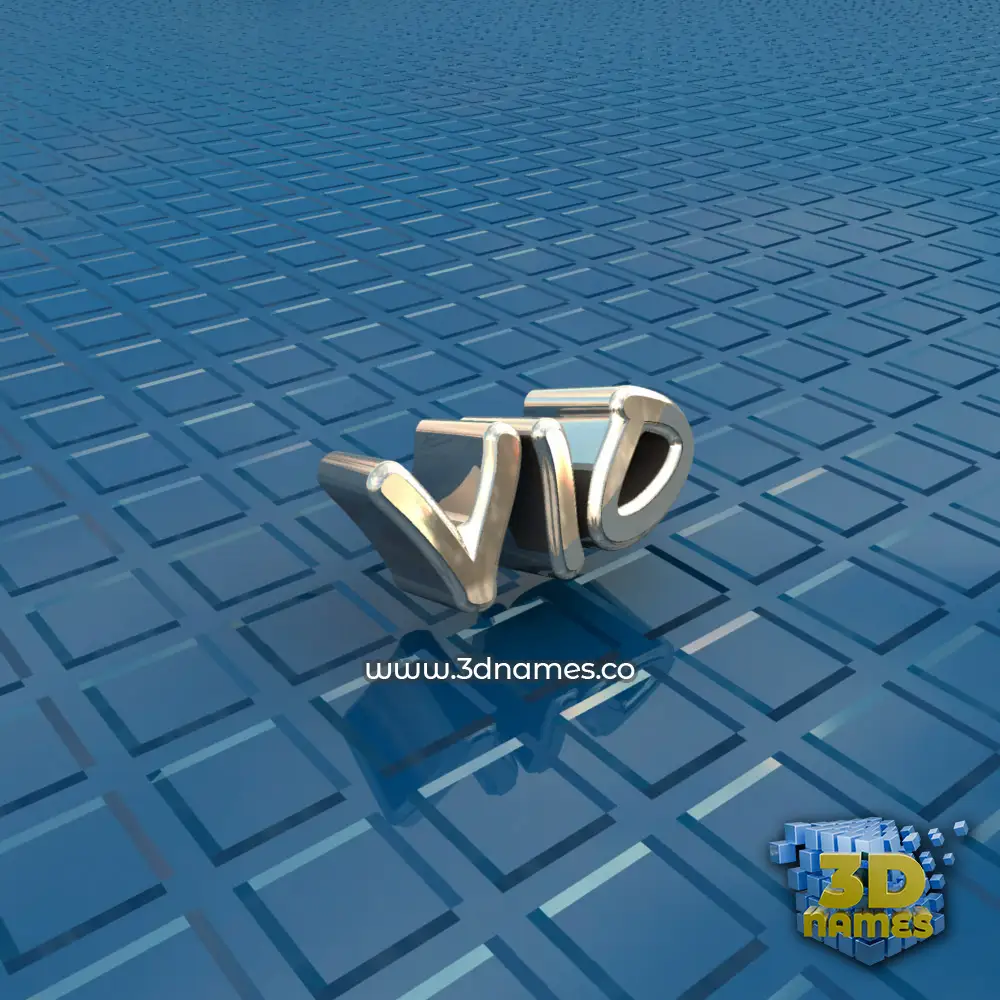vio in Blue Bling style - 3D name wallpaper