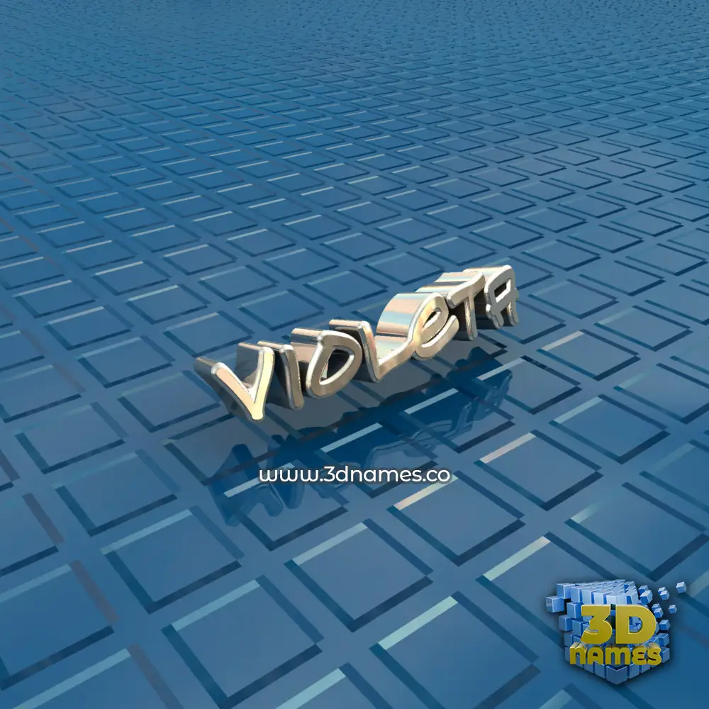 violeta in Blue Bling style - 3D name wallpaper