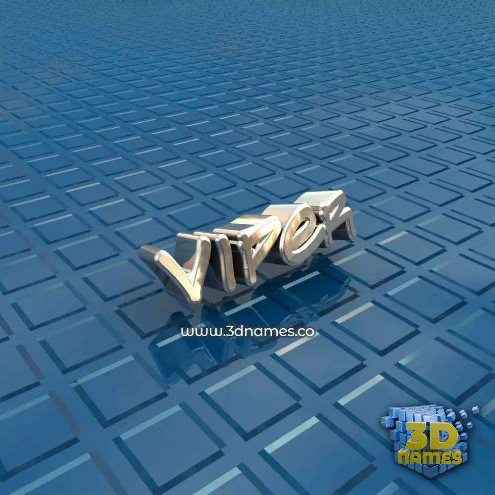viper in Blue Bling style - 3D name wallpaper