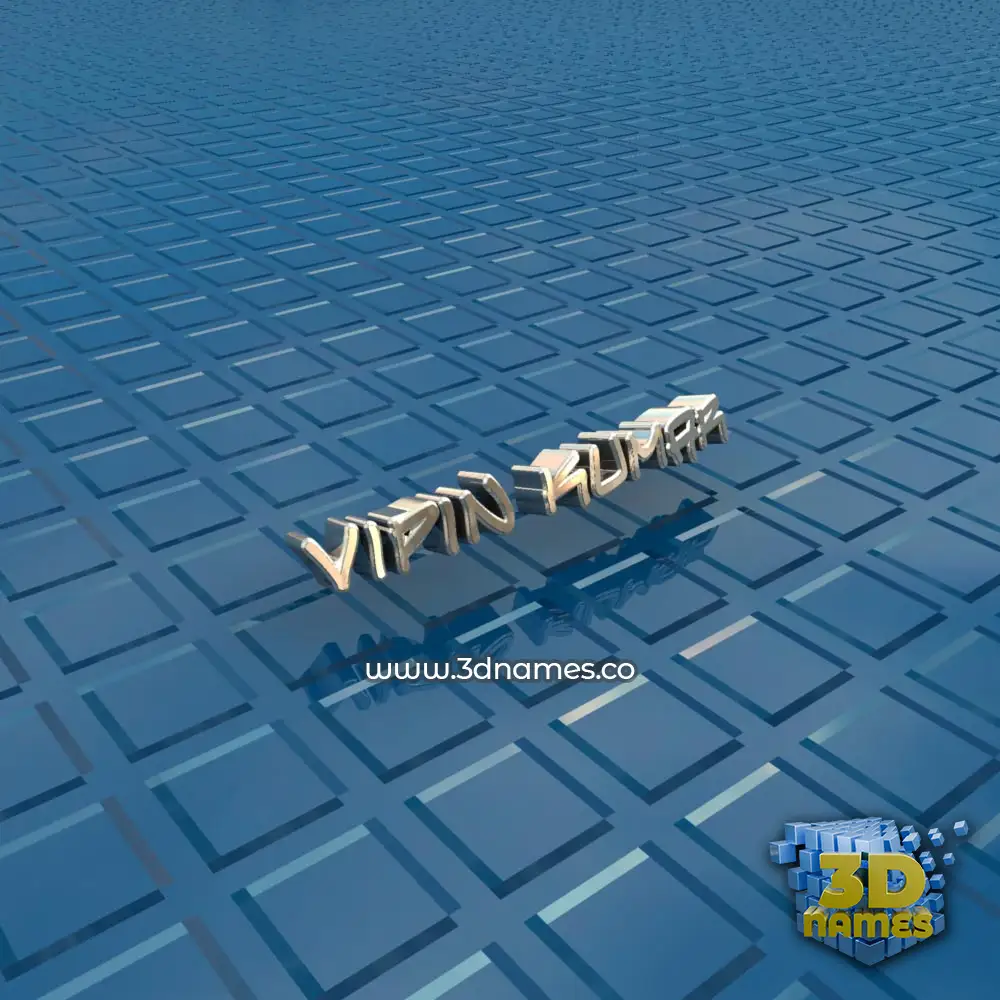 vipin kumar in Blue Bling style - 3D name wallpaper