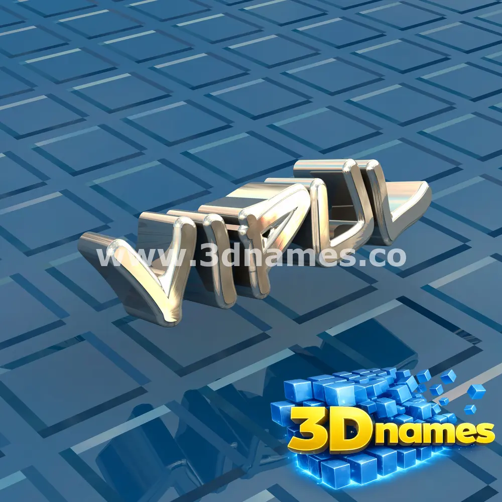 vipul in Blue Bling style - 3D name wallpaper