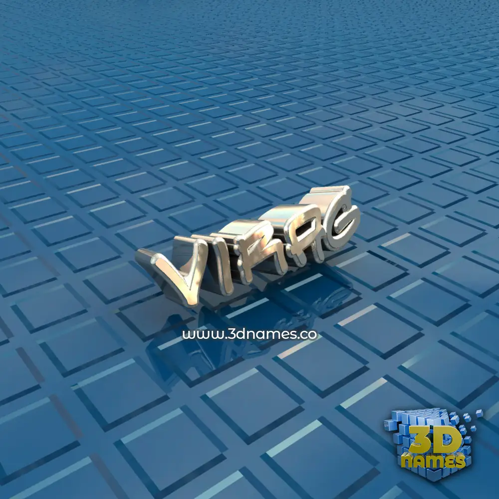 virag in Blue Bling style - 3D name wallpaper